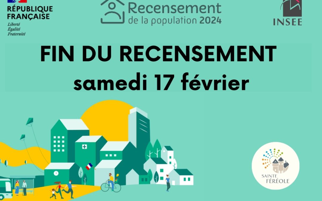 Fin de la campagne 2024 de recensement