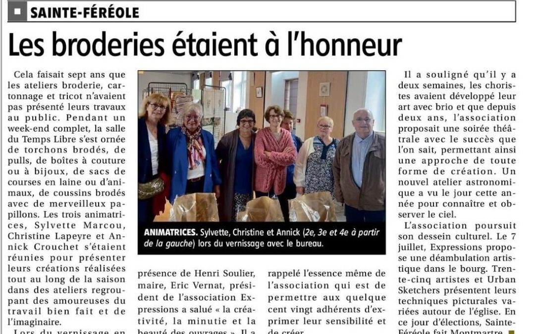 LES BRODERIES À L&rsquo;HONNEUR