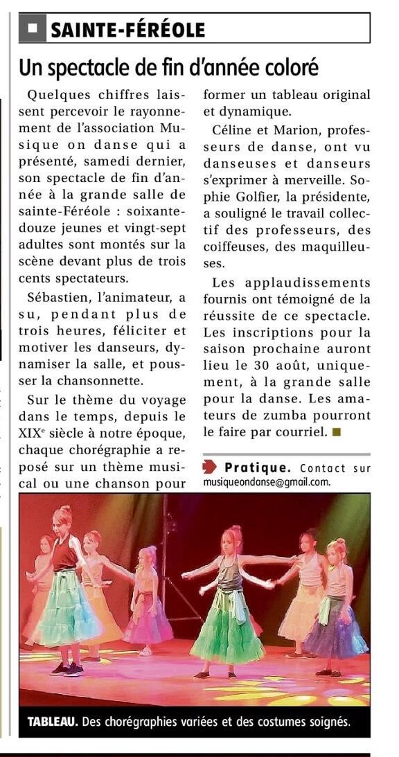 UN SPECTACLE DE FIN D'ANNÉE COLORÉ