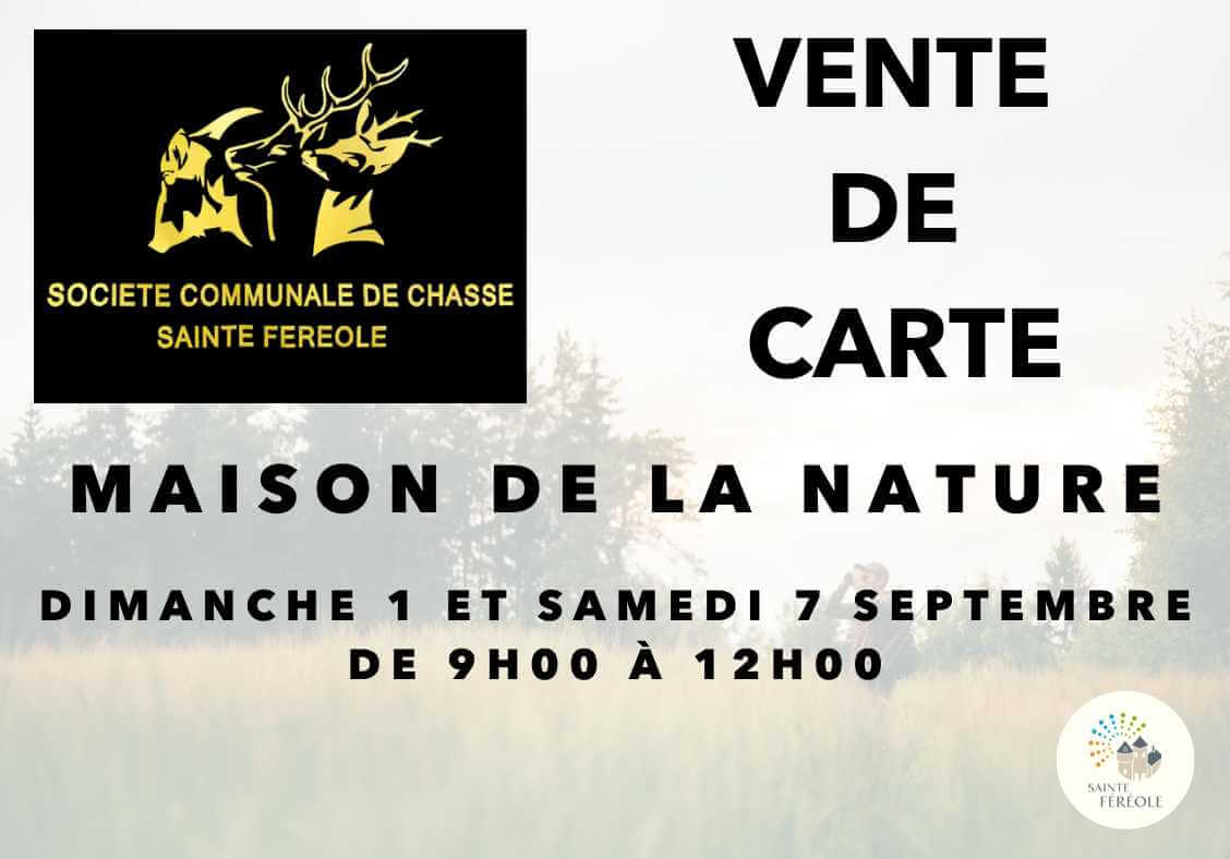 MAISON DE LA NATURE Dimanche 1 et samedi 7 septembre. De 9h00 à 12h00