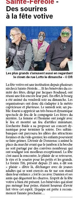 DES SOURIRES POUR LA FÊTE VOTIVE