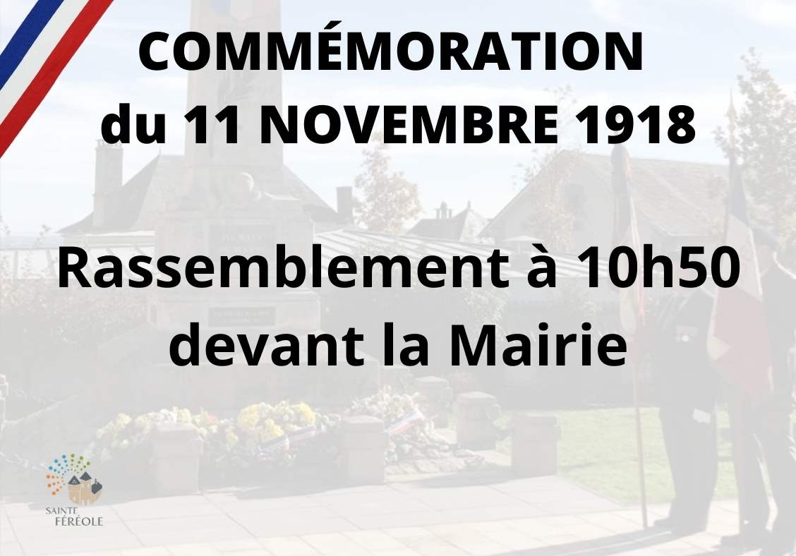 Rassemblement 10 h 50 à la mairie