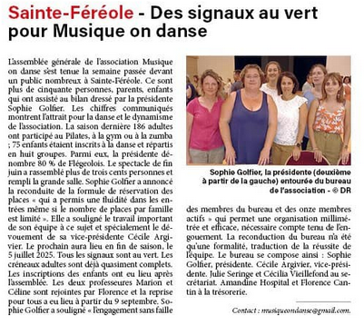 DES SIGNAUX AU VERT POUR MUSIQUE ON DANSE