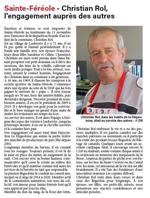 CHRISTIAN ROL L’ENGAGEMENT AUPRÈS DES AUTRES