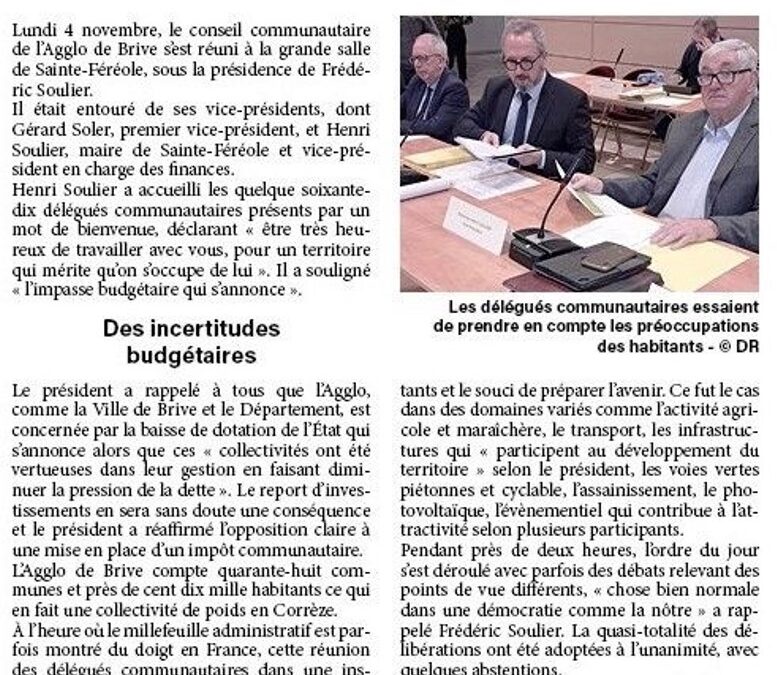 L’AGGLO SE VEUT AU SERVICE DE LA POPULATION DU TERRITOIRE