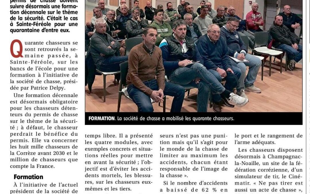 UNE FORMATION À LA SÉCURITÉ