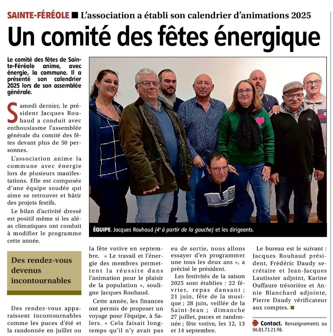 Article de La Montagne du 21/12/24