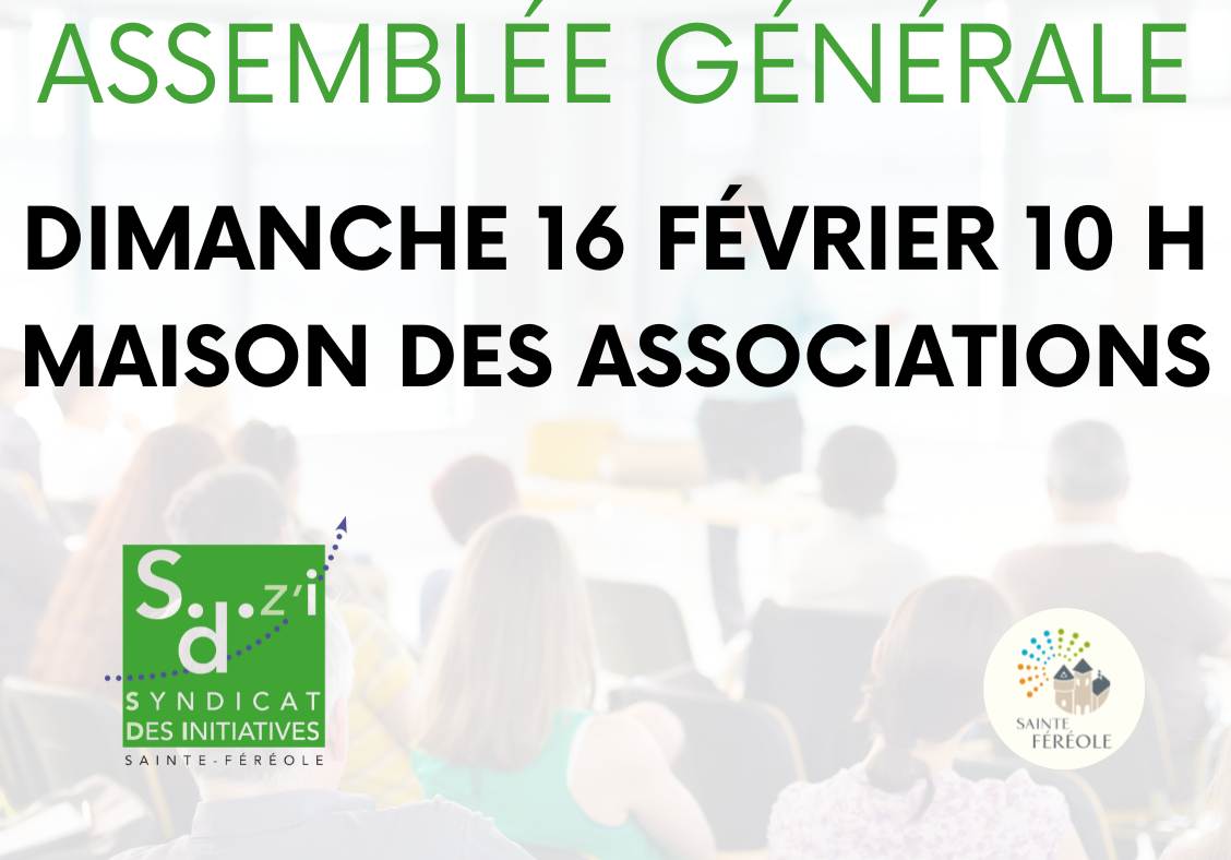 Assemblée générale SDZI le dimanche 16 Février 2025 à 10 heures à la maison des associations