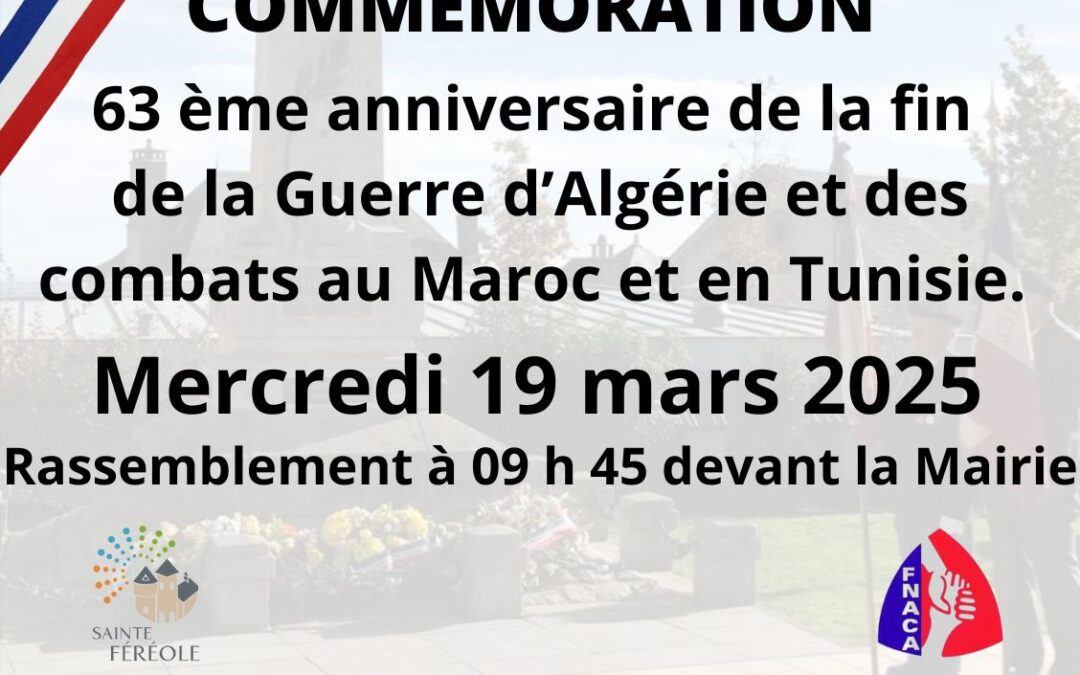 COMMÉMORATION DU 19 MARS