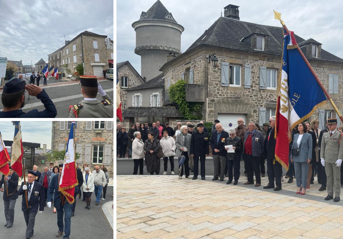 Henri Soulier, maire de Sainte-Féréole, a présidé la cérémonie commémorative du 8 mai 1945 aux côtés des élus, du président des organisations d’anciens combattants et prisonniers de guerre Jean-Marie Bécot, de Mme Patricia Buisson, conseillère départementale et adjointe au maire, en présence des porte-drapeaux et de nombreux citoyens.