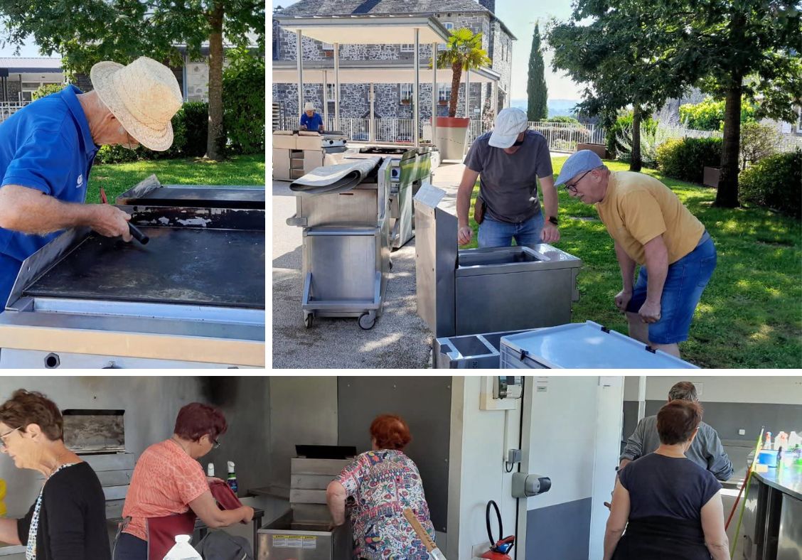 Les équipes de la Flegeoloise se sont données rendez-vous en ce lundi matin ensoleillé pour préparer le site de la place des marchés en vue des prochaines échéances et festivités !