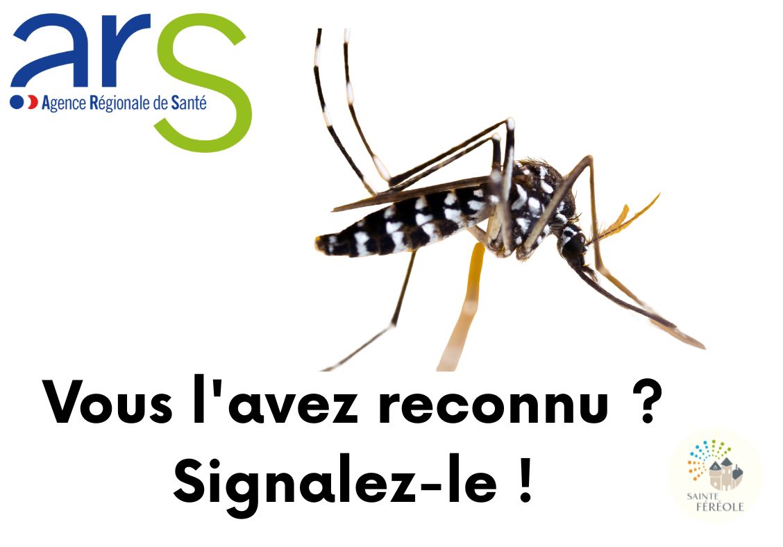 Vous l'avez reconnu Signalez-le ! Vous l'avez reconnu ? Signalez-le !</p>
<p>L’ensemble de la population peut participer à la surveillance du moustique tigre afin de mieux connaître sa répartition. Il s'agit d'une action citoyenne essentielle permettant de compléter les actions mises en place.</p>
<p>Rendez-vous sur le site https://signalement-moustique.anses.fr/signalement_albopictus/</p>
<p>Un questionnaire vous permettra notamment de vérifier rapidement s'il s'agit bien d'un moustique tigre.