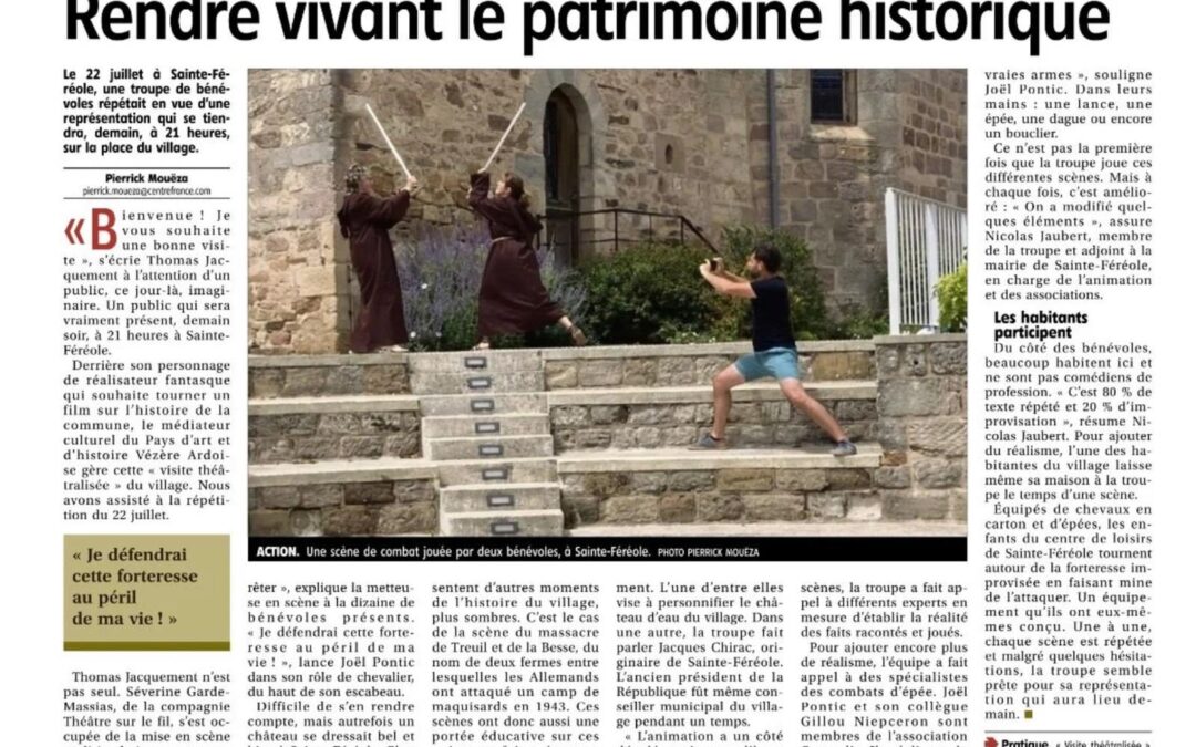 VISITES THÉÂTRALISÉES SAINTE FÉRÉOLE