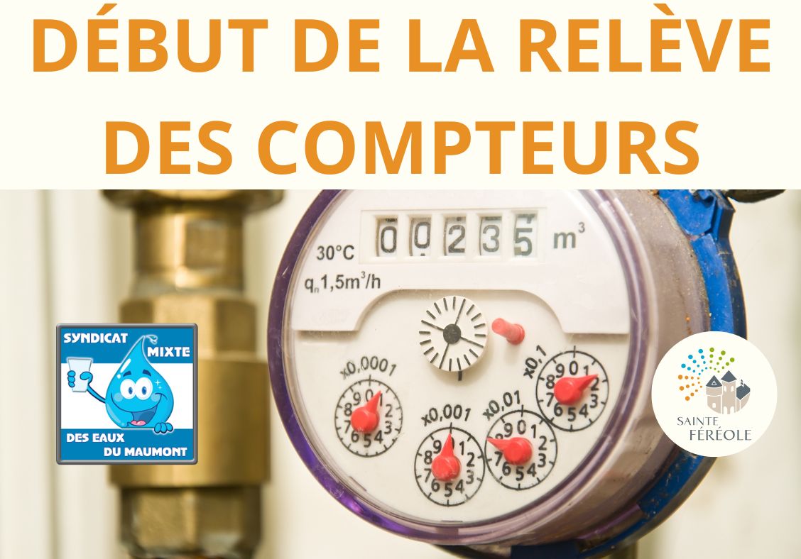 DÉBUT DE LA RELÈVE DES COMPTEURS