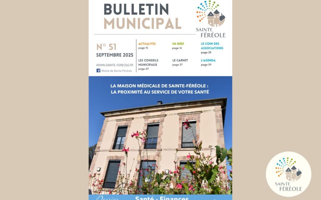LE BULLETIN MUNICIPAL N°51 EST DISPONIBLE