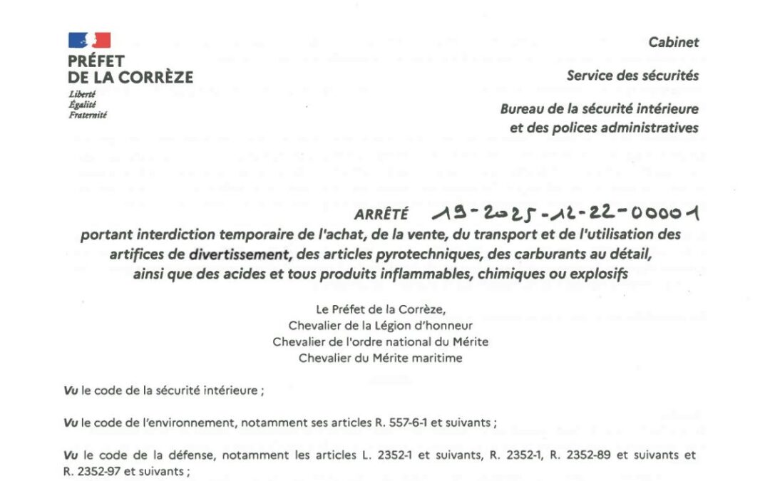 INFORMATION PRÉFET DE LA CORRÈZE