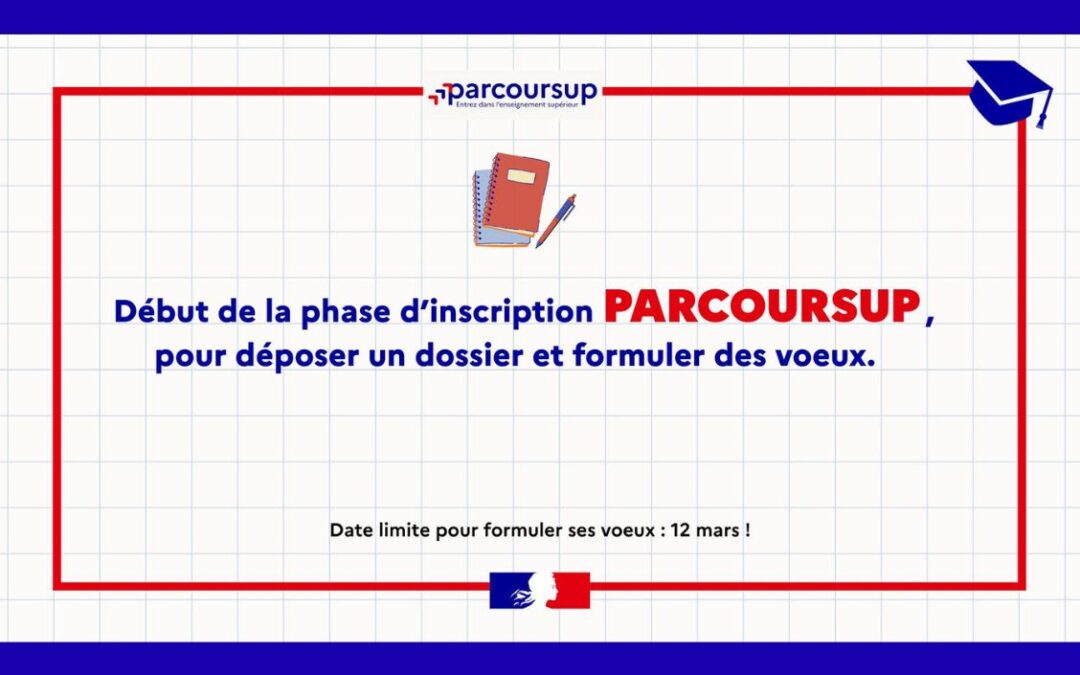 Les candidats peuvent, dès aujourd’hui et jusqu'au 12 mars, déposer leur dossier et formuler leurs vœux. Une étape clé pour construire son avenir.