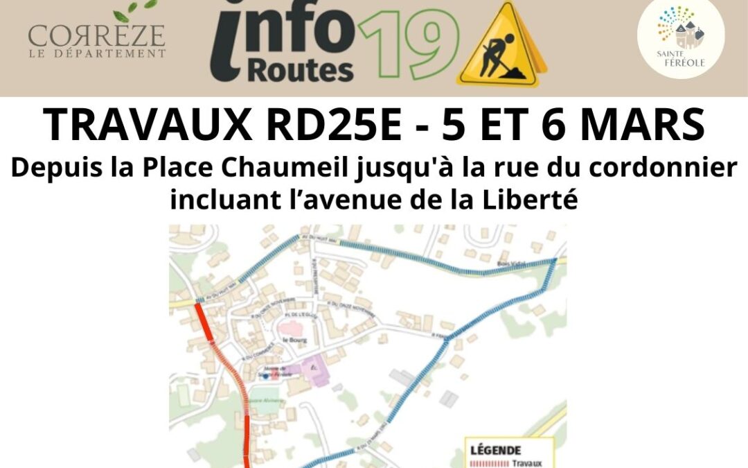 INFORMATION TRAVAUX