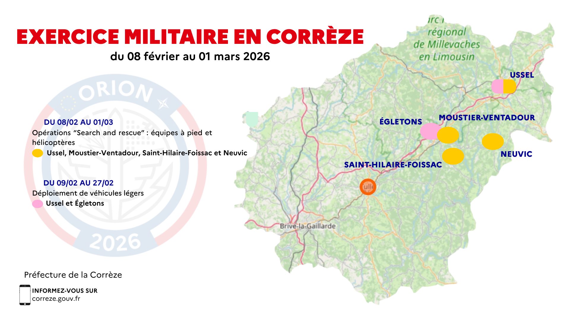 Un exercice militaire d’ampleur se déroulera en #Corrèze à compter de ce dimanche.