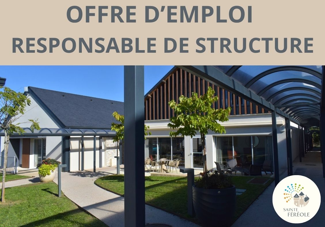 Sainte-Féréole est une commune de plus de 2 000 habitants, constituée de tous les services de proximité, située à 5 minutes de Brive-la-Gaillarde, cherche son responsable de structure.