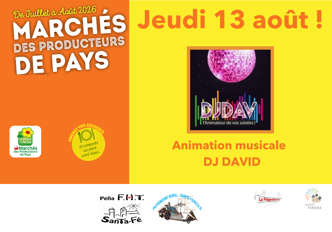Les producteurs et artisans locaux participants vous donnent rendez-vous dès 17 h place du marché.