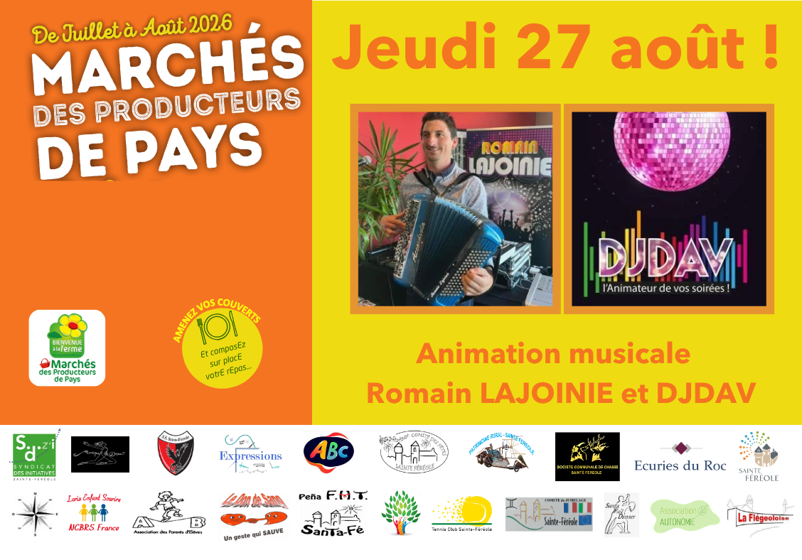 Les producteurs et artisans locaux participants vous donnent rendez-vous dès 17 h place du marché.