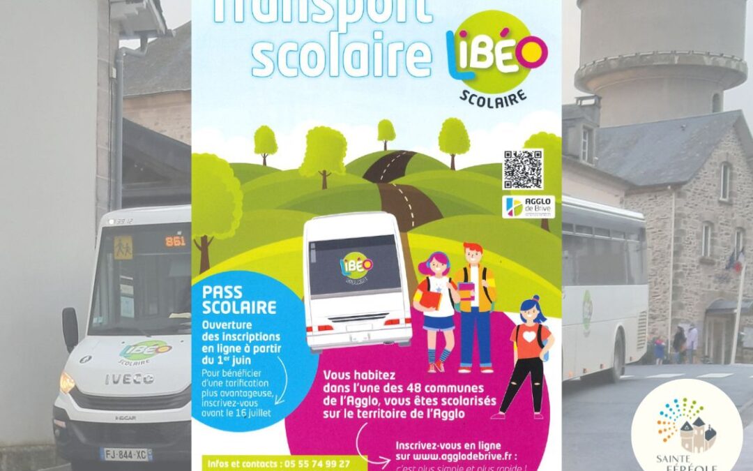 La campagne d’inscription aux transports scolaires de l’agglomération du bassin de Brive est ouverte depuis ce lundi 1ᵉʳ jour ! Inscription sur www.agglodebrive.fr !