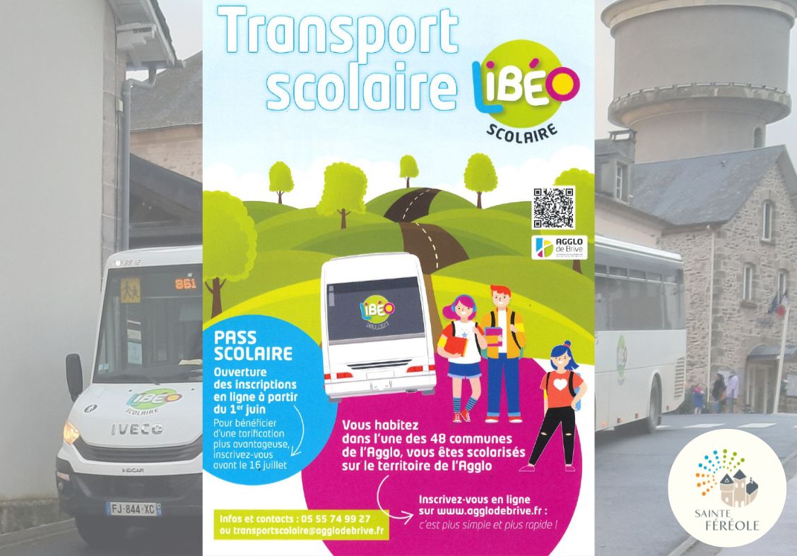 INFORMATION AGGLO DE BRIVE La campagne d’inscription aux transports scolaires de l’agglomération du bassin de Brive est ouverte depuis ce lundi 1ᵉʳ jour ! Inscription sur www.agglodebrive.fr !