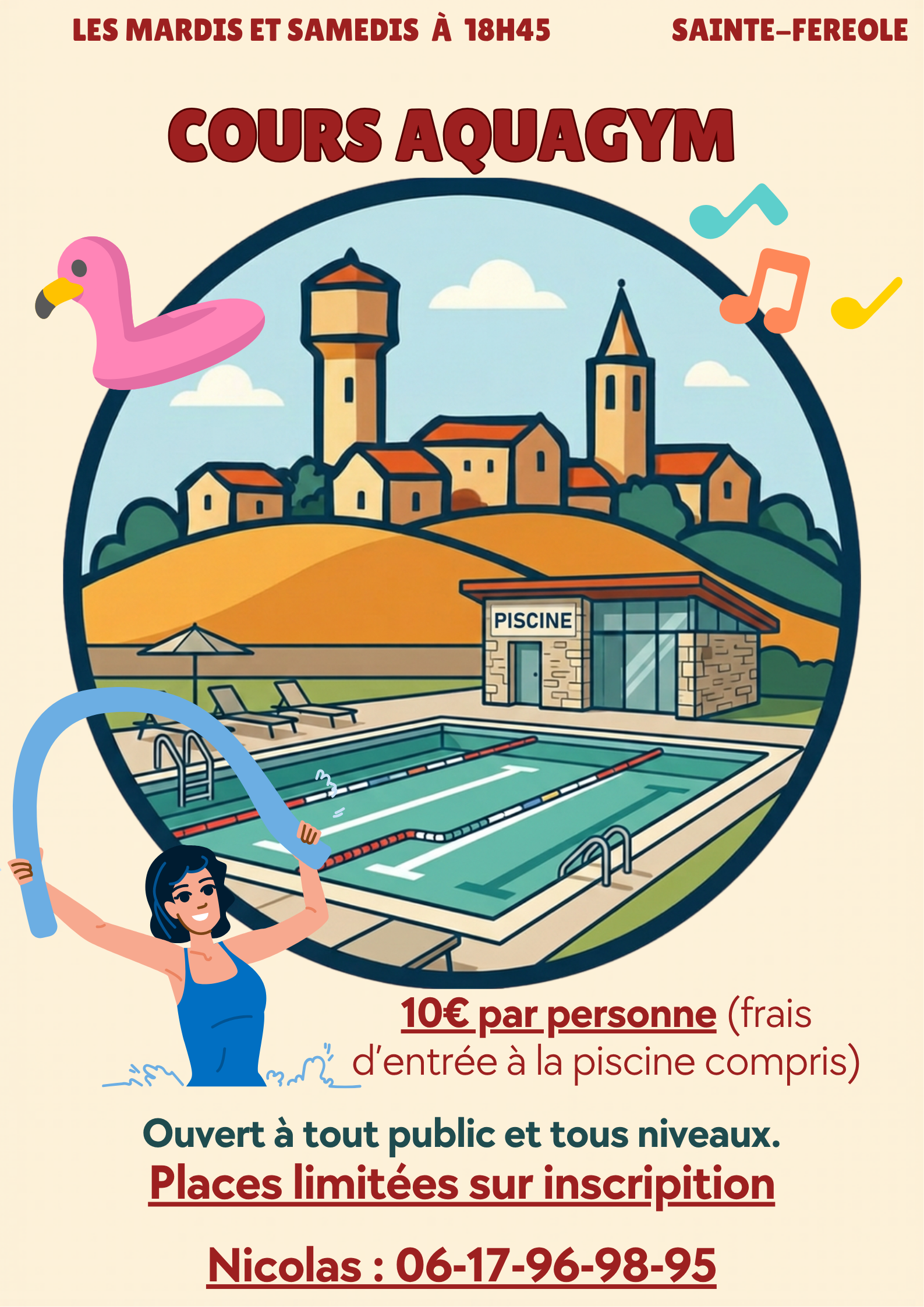 Aquagym_20260717_120856_0000 Les cours d'aquagym à la piscine de Sainte-Féréole, les mardi et samedi a 18h45 sur inscription.